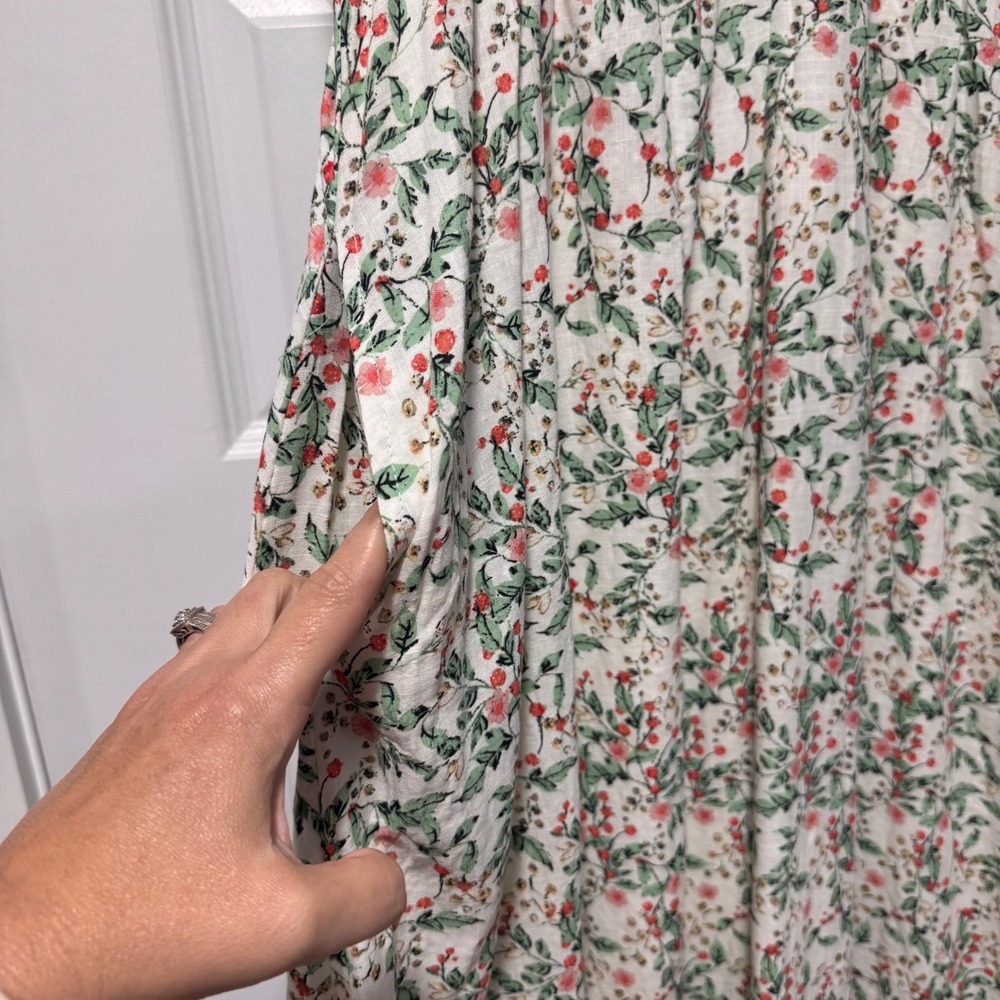 Max Studio London NWT XL Floral Boho Empire Waist Maxi Dress - Picture 4 of 11